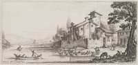 KG 10886
<br/>
Boottochtje over de rivier ("Vedute")
<br/>
<em>Collignon, François (1609/10-1657)</em>